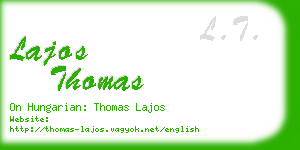 lajos thomas business card